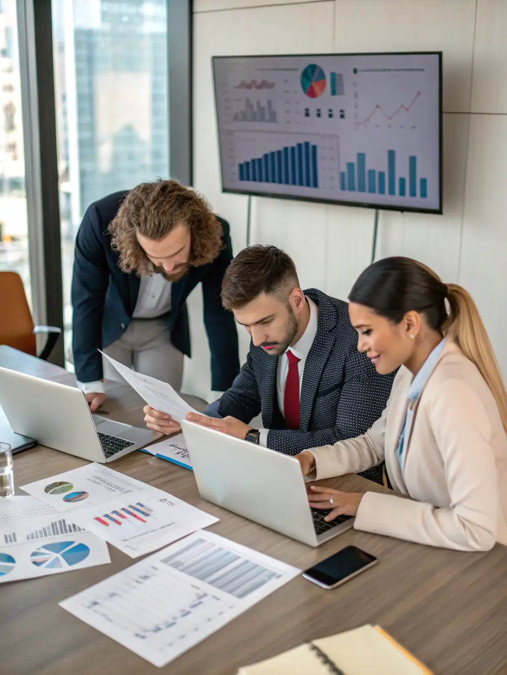 A consultant reviewing operational workflows with a real estate team, focusing on efficiency improvements and cost reduction strategies.